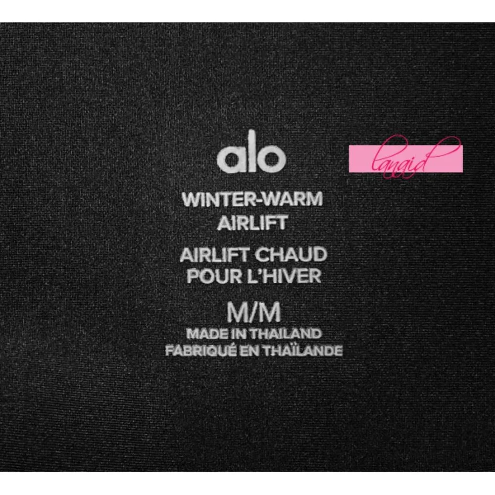 Alo Airlift Winter Warm High-Waist Supermoto Leggings Black Edgy Hi-Rise Leather